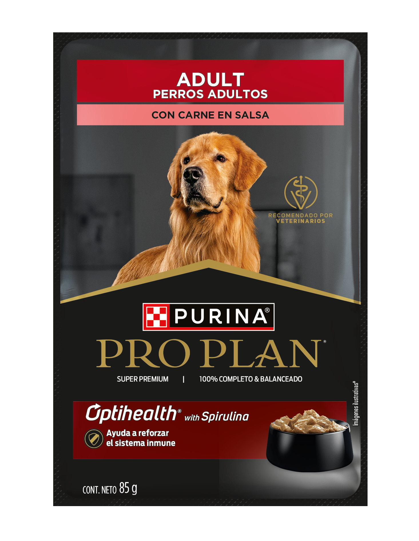 Sobre Pro Plan Adult carne en salsa, alimento húmedo para perros