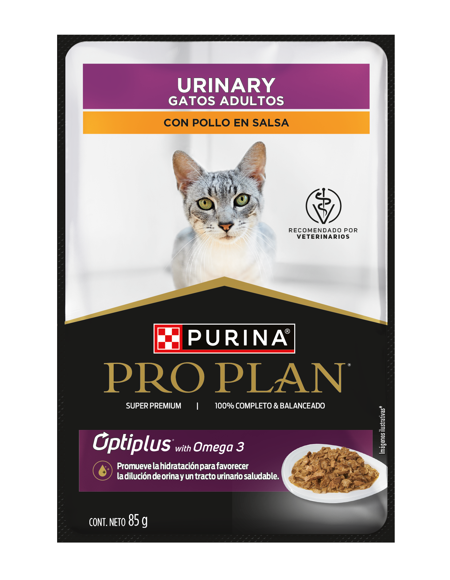 Sobre Pro Plan Urinary pollo en salsa, alimento urinario para gatos