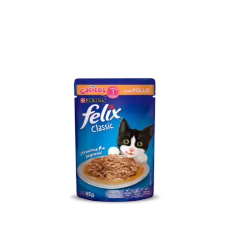 comida para gato felix gatitos sabor pollo